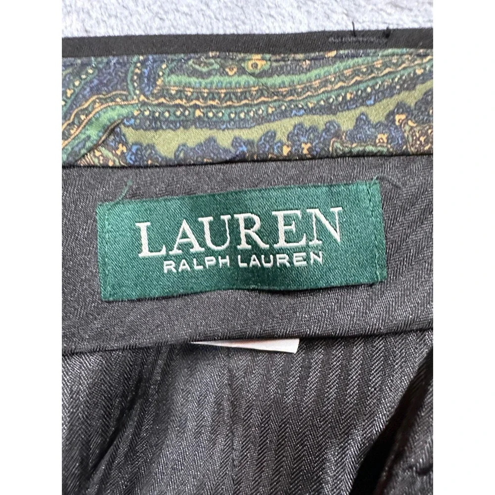 Lauren Ralph Lauren Mens Black Dress Pants Flat Front Trousers 38W x 34L CA01129